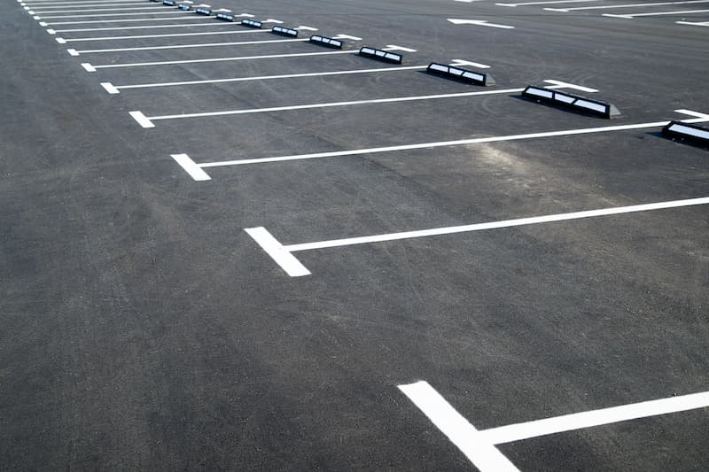 Parking lot striping